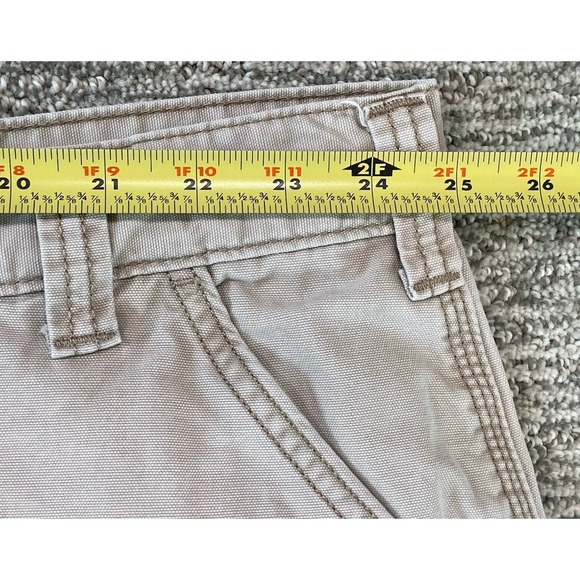 Carhartt Cargo Shorts Mens 50 Beige Cream Relaxed Fit Workwear Pockets - Picture 5 of 6